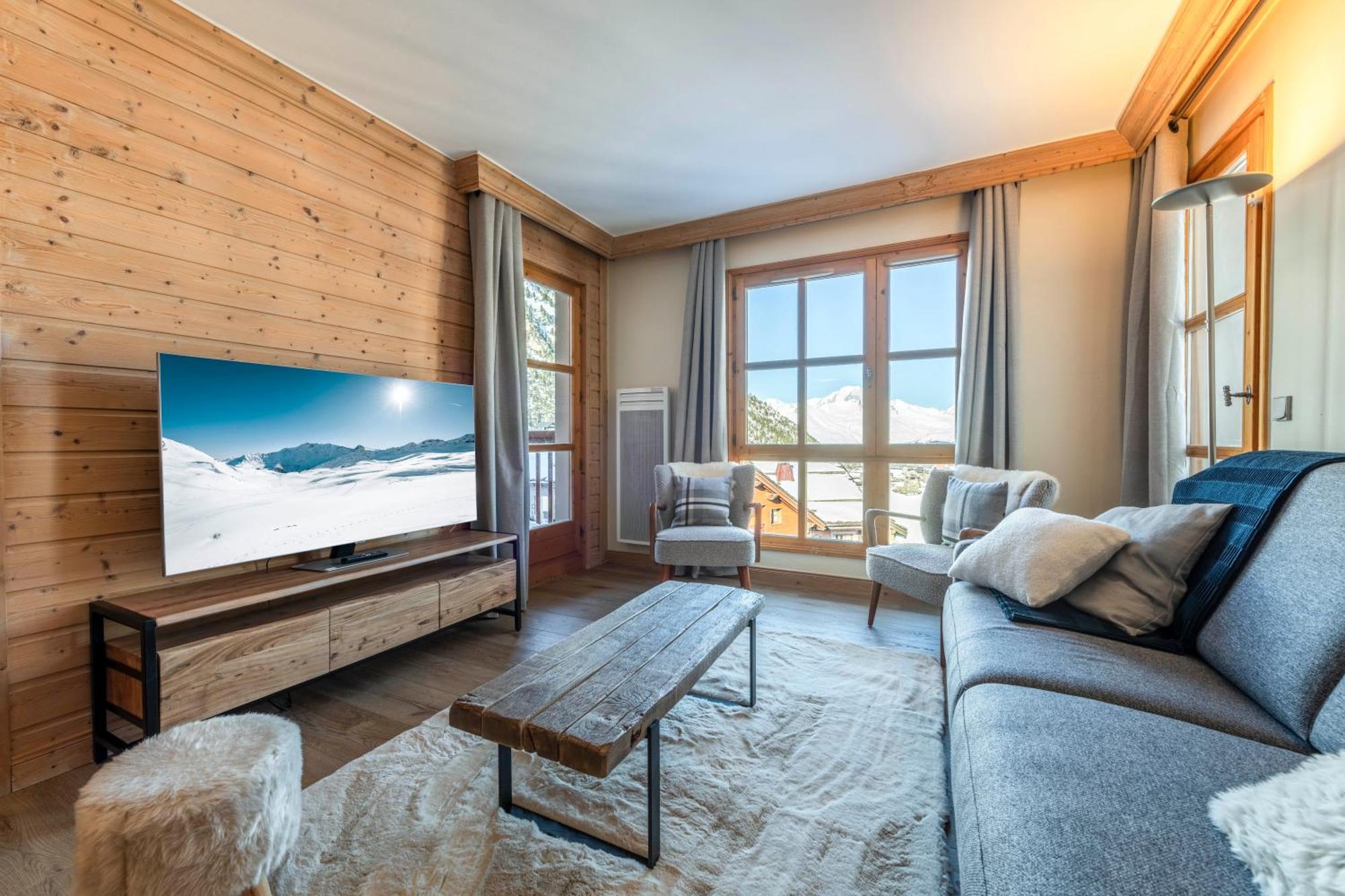 Appt Renove, 6 Personnes Arc 1950 Vue Exceptionnelle Montblanc, Sauna, Hammam, Piscine Int Et Ext Les Arcs  Ngoại thất bức ảnh